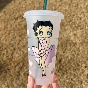 Valentineβs Day pink Betty Boop designed Starbucks reusable venti cold cup